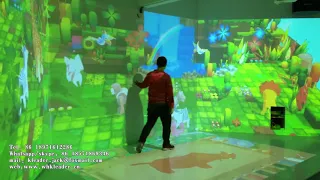 3D Holographic interactive wall display projection sketch wall amusement park indoor playground