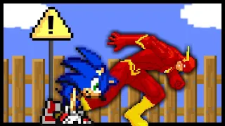 🔵Sonic vs. The Flash⚡️- EPIC FIGHT RACE!! [Cartoon Animation]