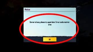 Pubg Mobile Server Is Busy Error Code Restricted Area