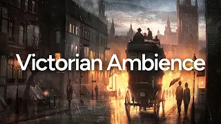 VICTORIAN LONDON AMBIENCE | Thunder and Rain Sounds, Horses, Crows, Church Bell Sounds