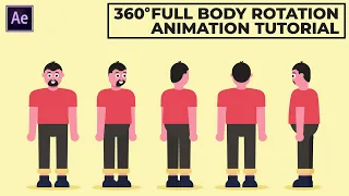 360 Degree Full Body character rotation in After Effects Tutorial