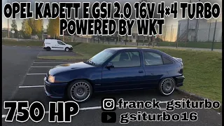 Opel Kadett E GSI 2.0 16V 4×4 Turbo Powered by WKT @dragy acceleration from 100-200 & 200-250 km/h