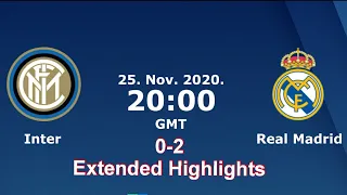 Inter Milan vs Real Madrid (0-2) Extended Highlights / 26-11-2020 UCL