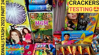 Diwali Stash 2023 Part 24 | ₹1500 Crackers Testing | Crackers Video | Diwali Crackers Testing 2023