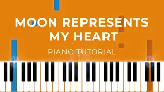 Moon Represents My Heart - Piano Tutorial