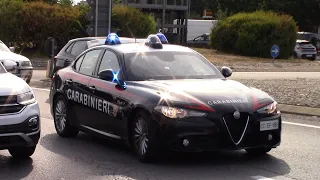 [RIBALTAMENTO AUTO] ARRIVO ALFA GIULIA CARABINIERI IN SIRENA NEL TRAFFICO+APS VVF SARONNO IN SIRENA