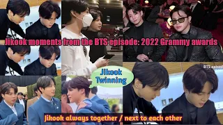 Jikook moments from the BTS episode: Grammy awards 2022💜💛 || Jikook are always next to each other 👀🤭