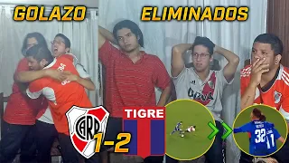 REACCIONES de HINCHAS de RIVER | River 1 Tigre 2 | Cuartos de Final - Copa de la Liga 2022