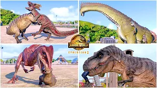 TREX, Carnotaurus, Indominus Rex, Giganotosaurus, Spinosaurus 🦖 Jurassic World Evolution 2 Animation