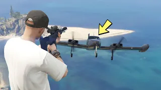 AVIONES VS SNIPERS! TROLLEO A UN SUB Y PASA ESTO!! - MINIJUEGO GTA 5 ONLINE