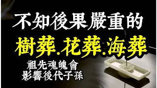 「樹葬、花葬、海葬」等環保葬，是一個不食人間煙火、不知後果嚴重的葬法！祖先魂魄會影響後代子孫，不要不信！