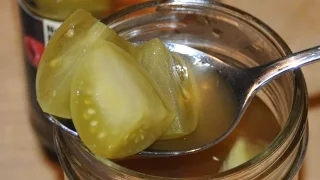 Quick Pickled Spicy Green Tomatoes - Cooking by DKS