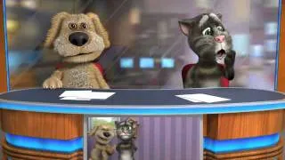 Talking Tom & Ben News Tom is has diarrhea  and is farting on live tv!