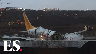 Turkey plane crash: Plane skids off runway at Istanbul airport leaving one dead and 157 injured