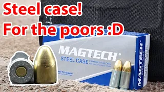9x19mm, 115gr FMJ, Magtech Steel Case (9AS)