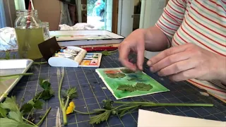 Watercolor Leaf Impressions - Art in Action #BIMAfromHome