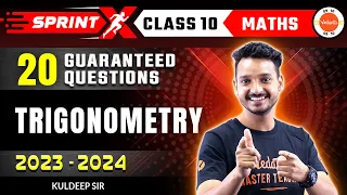 20 Most Important 100% Guaranteed! 💯 Questions from Trigonometry Class 10 Maths 🔥CBSE 2024