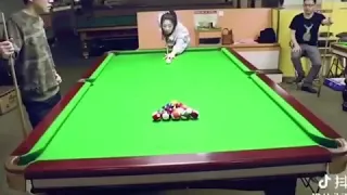 Chinese woman pulls off incredible trick shot #shorts | Raheel RaJ