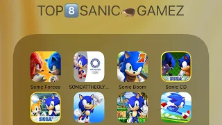 Sonic Forces,Tokyo 2020 Sonic at Olympic Games,Sonic Dash 2: Sonic Boom,Sonic CD,Sonic Jump,Sonic 4