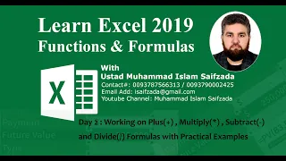 Microsoft Excel 2019 Functions and Formulas | Day 2 | Practical Working on Plus Operation