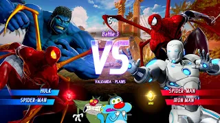 SPIDERMAN & BLUE HULK VS IRONMAN & SPIDERMAN FIGHT IN MARVEL VS CAPCOM INFINITE WITH OGGY AND JACK