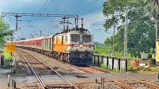 Dangerous 130kmph WAP7 Ranchi Shatabdi+ VANDE BHARAT+ Padatik  attacks Balarambati- Indian Railways