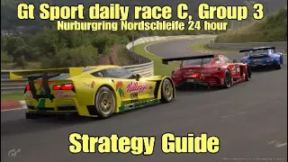 Gt Sport daily race C Strategy Guide....Nurburgring 24 hour layout.....Group 3