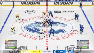 Nashville Predators vs Vancouver Canucks Game 2 Round 1 NHL Playoffs NHL 24 Gameplay