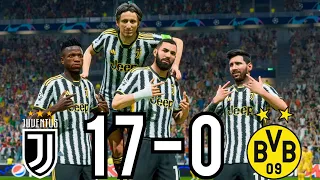 FC 24 - Neymar Ronaldo Messi Mbappe Vinicius Benzema Salah Haaland | Juventus 17-0 Borussia Dortmund