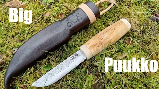 Knife making and leather working - Making a big puukko and a leather sheath for a customer