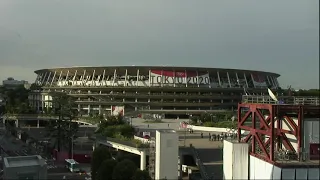 Scenes outside stadium ahead of Olympic opening | Tokyo 2020 Opening Ceremony | 东京奥运会 开幕式 东京新国立竞技场