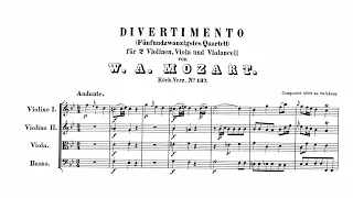 Mozart: Divertimento in B-flat major, K. 137/125b (with Score)