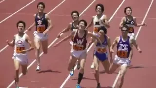 【頑張れ中大】関東ｲﾝｶﾚ男子1部800ｍ準決勝2組　田母神一喜、組ﾄｯﾌﾟの快走　2016.5.22