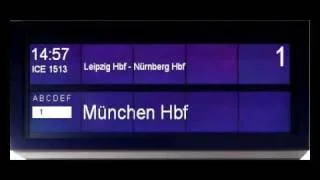 Berlin Hauptbahnhof ICE Hamburg-Altona - München Hbf Gleis 1 in Deutsch / Englisch
