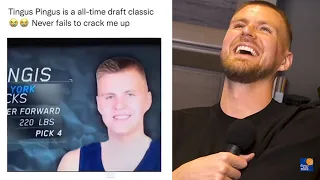 "WHO THE F IS TINGUS PINGUS?!" - Kristaps Porzingis Reaction To Viral Video