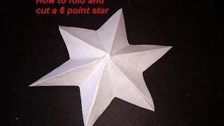 DIY HOW TO FOLD AND CUT A 6 POINT STAR - make a dimensional star - ornament - PAPER CRAFTS
