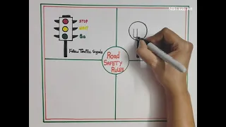 Road Safety Drawing for kids || NBH kids Art