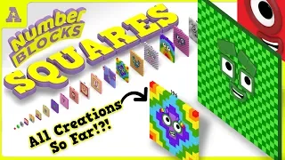 All Numberblocks Square Club Members So Far! Awesome Realistic 3D Isometric