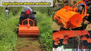 Agriculture waste mulching process | Farmtrac Atom 35 4x4| Shaktiman mini mulcher performance