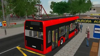 Public transport simulator Episode 3, driving the Vanhool A12 electric bus on bus route 4