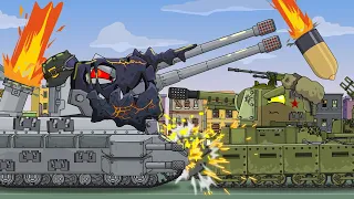 Hybrid monster vs Fedor. cartoons about tanks