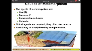 Physical Geology, metamorphic rocks, causes, differential stress, foliation
