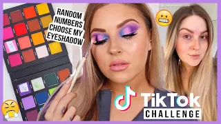 tik tok EYESHADOW challenge! 🔢 random numbers pick my makeup 😃