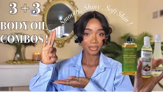 The Best Body Oil Combos for Smooth Shiny Skin |3 Massage & Carrier oil combos for Effortless Glow !