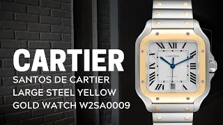 Santos de Cartier Large Steel Yellow Gold Watch W2SA0009 Review | SwissWatchExpo