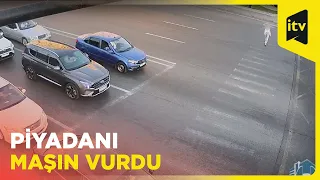 Qaydaya əməl edib yolu keçmək istəyən piyadanı maşın vurdu