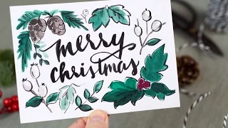 Hand Painted Holiday Cards 2016