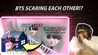 Oh god - BTS Being Scared of Each Other | Reaction