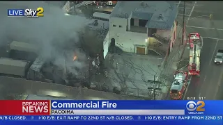 Commercial Fire Breaks Out In Pacoima
