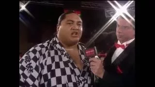 Yokozuna talking english for the 1st time WWF RAW 93